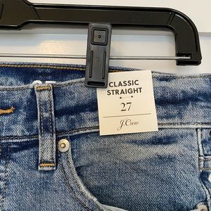 J crew Classic Straight Jeans size 27 (style #BF697) NWT